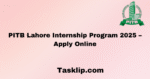 PITB Lahore Internship Program 2025 – Apply Online